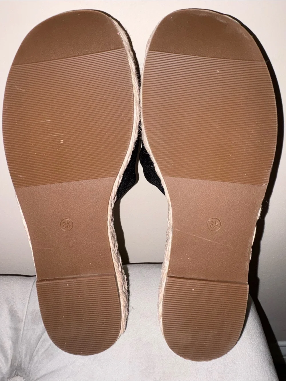 Black Knotted Espadrille Slide Sandals - Women